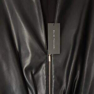 Elie Tahari Black Leather dress